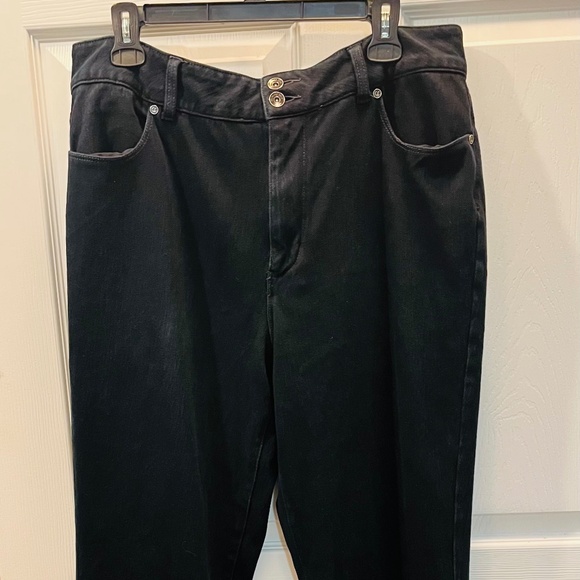 Coldwater Creek Knit Dark Navy Jeans 16 Long - Picture 1 of 5